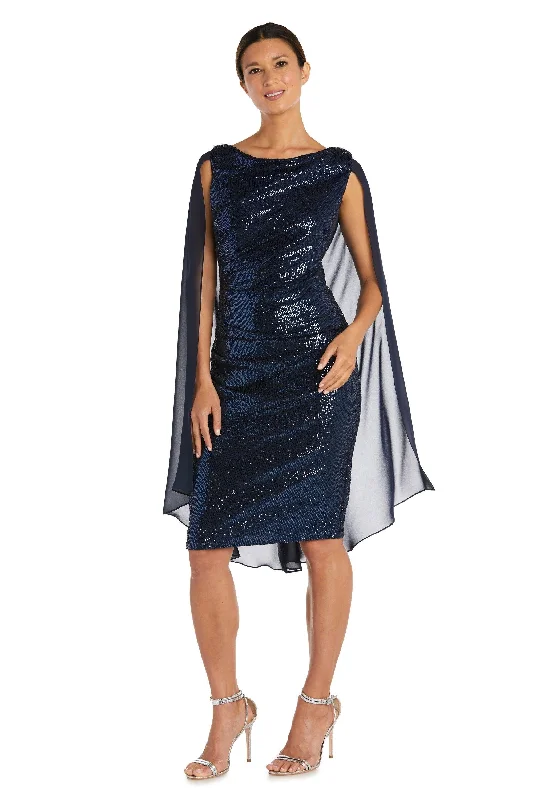 Vintage Lace Dress R&M Richards 7670P Short Cocktail Capelet Dress