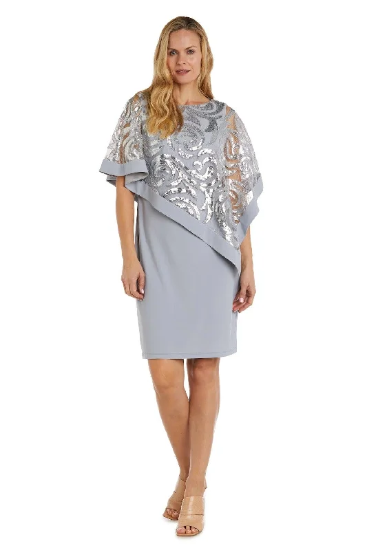 Tulle Gown R&M Richards 2584P Short Cocktail Petite Dress