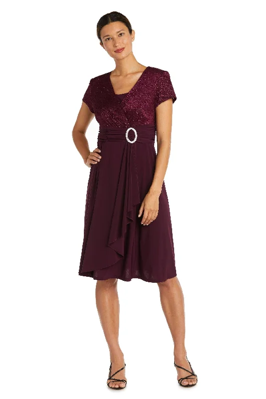 Feathered Gown R&M Richards 9109P Short Mother Of The Bride Dress Sale