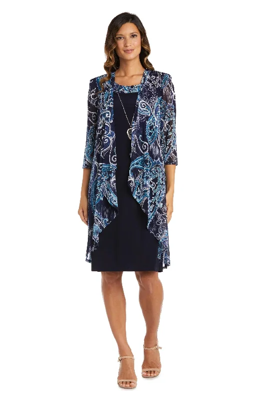 Tea-Length Dress R&M Richards 9187P Short Petite Piece Jacket Dress