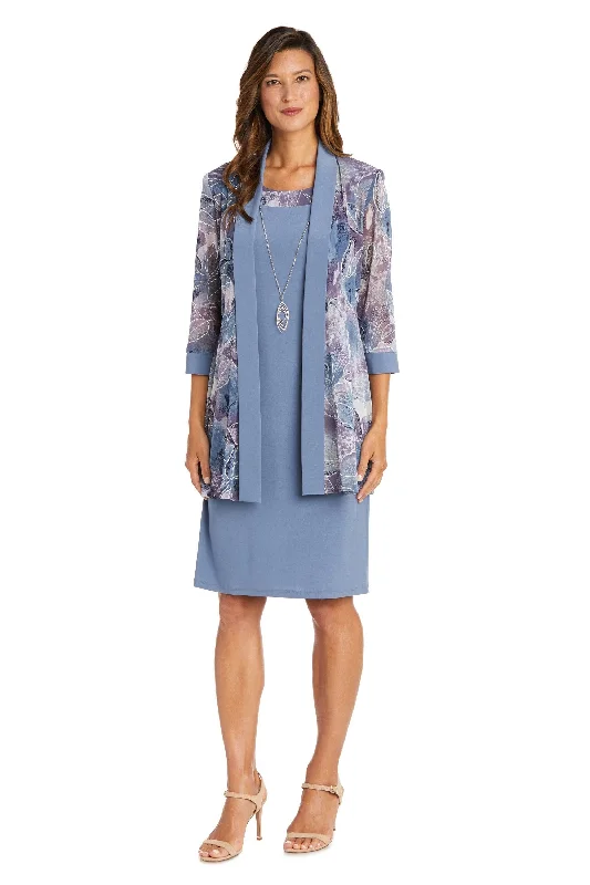Scalloped Edge Dress R&M Richards 9323P Short Petite Jacket Dress