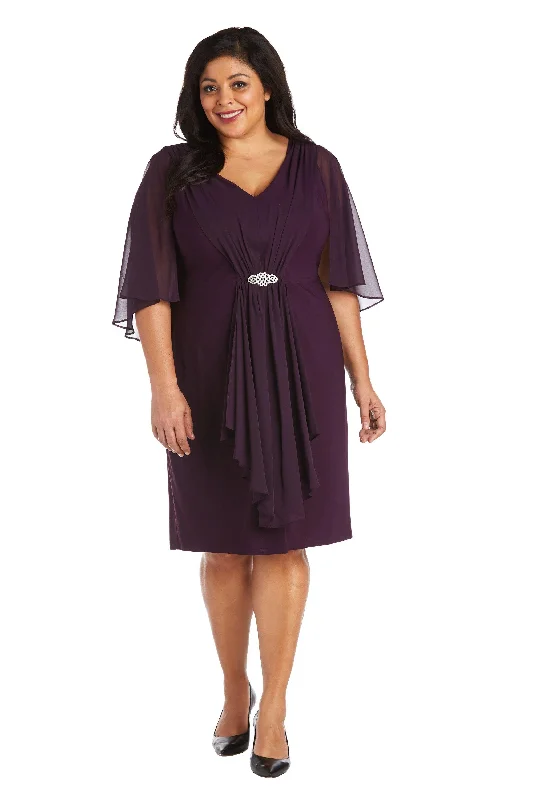 R&M Richards 7367W Short Plus Size Cocktail Dress