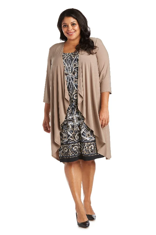 R&M Richards 7037W Short Plus Size Jacket Dress