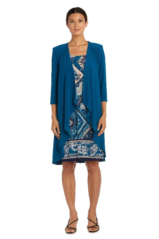 Open Back Dress R&M Richards 7967 Short Two Piece Jacket Dress