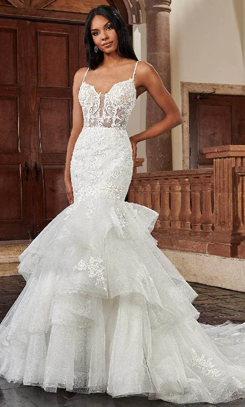 Hand-Beaded Gown Rachel Allan Bridal RB5019 - Sleeveless Fit and Flare Bridal Gown