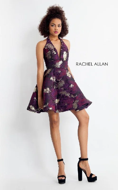 Rachel Allan Short Halter Homecoming Dress 4695