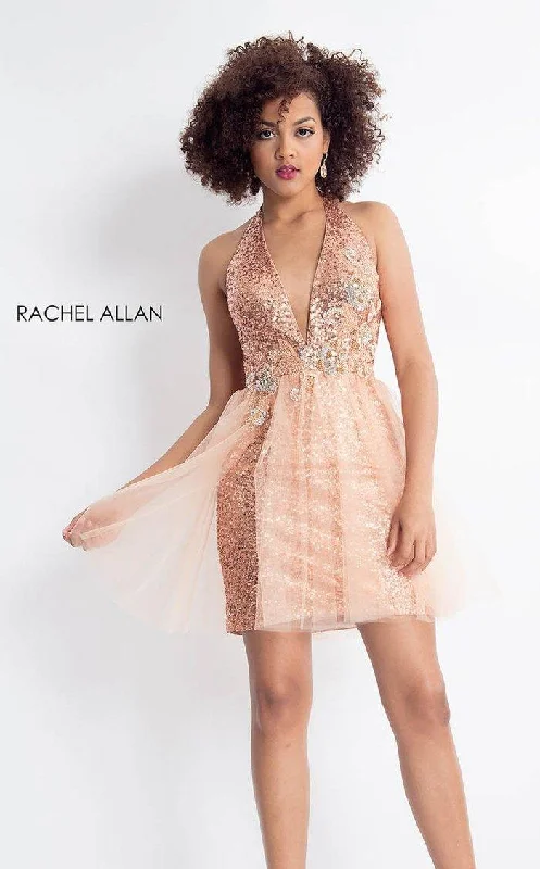 Rachel Allan Short Halter Homecoming Dress 4602