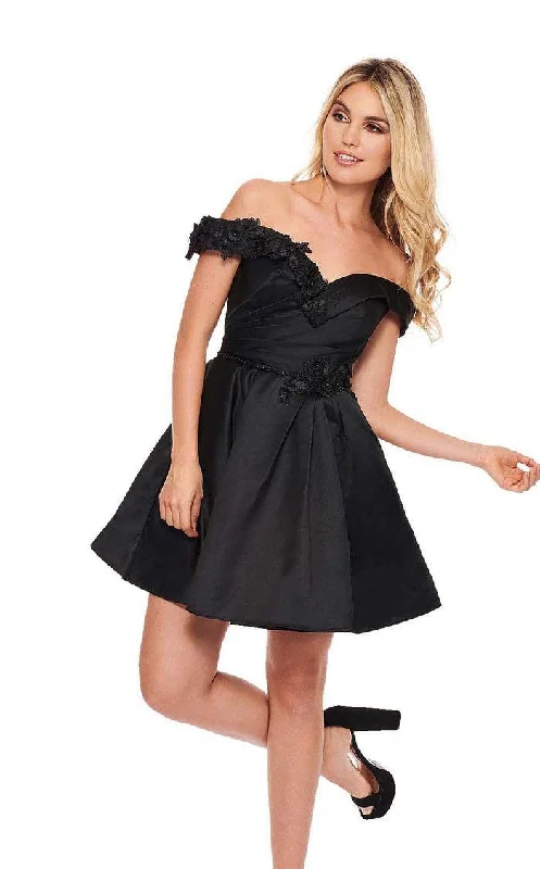 Rachel Allan Short Off Shoulder Cocktail Dress L1229