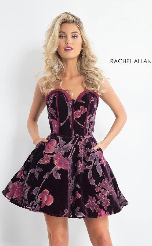 Rachel Allan Short Velvet Homecoming Dress 4616