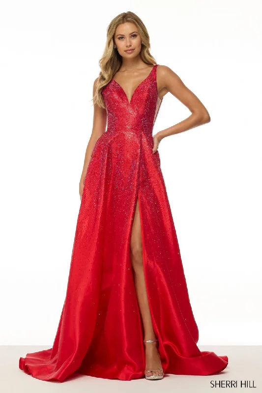 Custom Gown Sherri Hill Heat Stone A-Line Prom Dress 56990