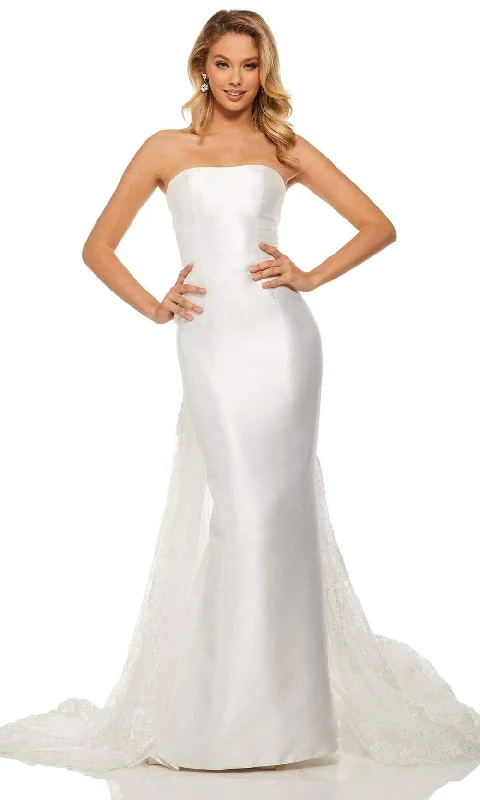 Boho Gown Sherri Hill - Strapless Mikado Trumpet Dress 52594 - 1 pc Ivory In Size 10 Available Boho Gown Sherri Hill - Strapless Mikado Trumpet Dress 52594 - 1 pc Ivory In Size 10 Available