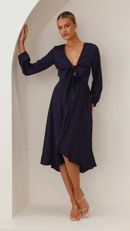 Elegant Dress Starry Nights Dress - Navy