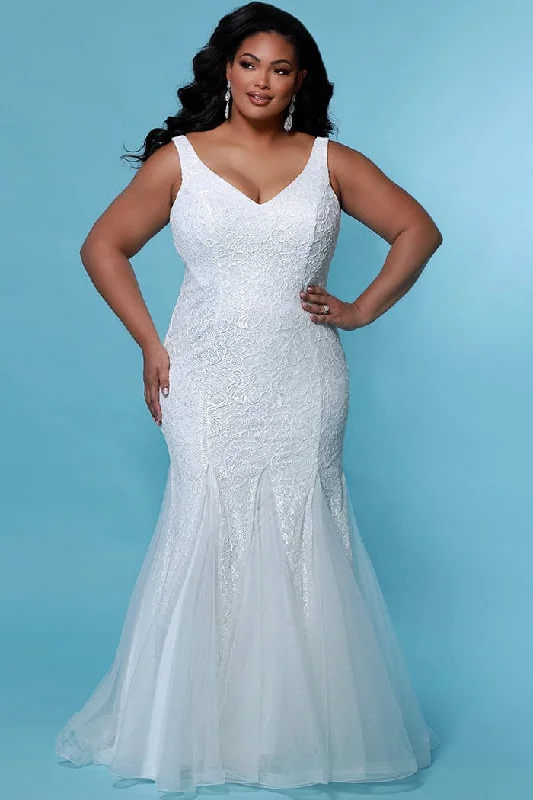 Tailored Wedding Dress Sydney's Closet Bridal - SC5258 Sleeveless Lace Bridal Gown Tailored Wedding Dress Sydney's Closet Bridal - SC5258 Sleeveless Lace Bridal Gown