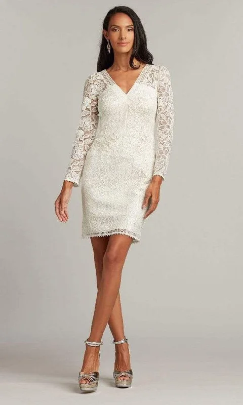 Modern Minimalist Gown Tadashi Shoji - Prisca Long-Sleeve Lace Dress