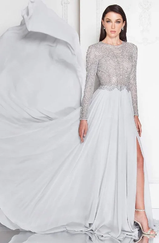 Regal Gown Terani Couture - 1813M6703 Shimmering Long Sleeve Evening Gown